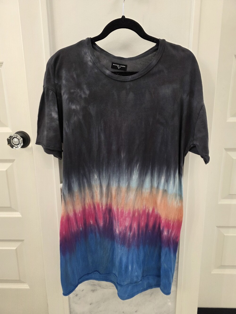 Michael Lauren Burman T-shirt Dress In Malibu Sunset 100% Supima Cotton - Picture 7 of 11